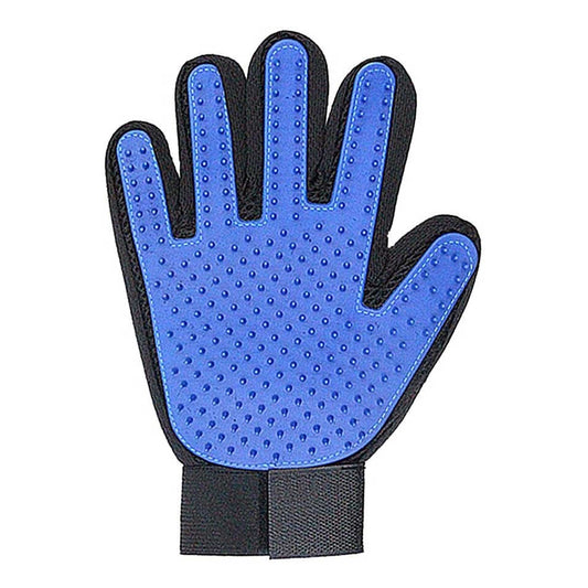 Blue Pet Gloves for Dogs and Cats Grooming Glove Brush Glove Pet Hair Remover