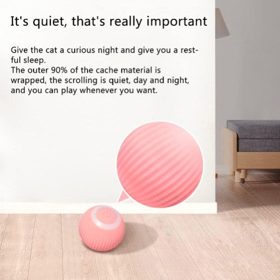 Cat Smart Cat Toy Gravity Smart Roller Cat Ball Type-C Rechargeable 360°Rotating Kitten Toys with LED Light