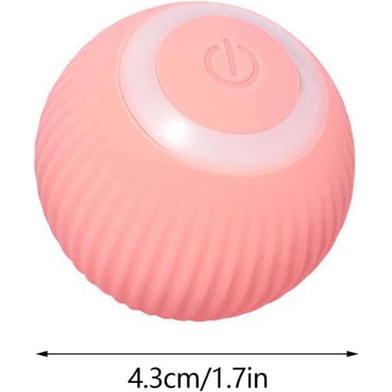 Cat Smart Cat Toy Gravity Smart Roller Cat Ball Type-C Rechargeable 360°Rotating Kitten Toys with LED Light
