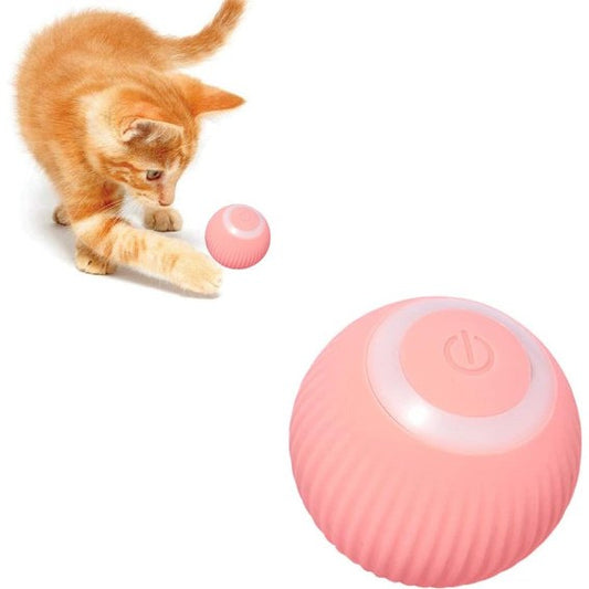 Cat Smart Cat Toy Gravity Smart Roller Cat Ball Type-C Rechargeable 360°Rotating Kitten Toys with LED Light